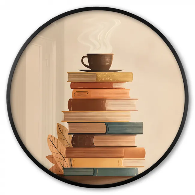 Ronde fotolijst - Livres - Tour - Café - Beige