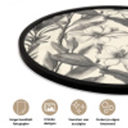 Klassiek - Botanisch - Zwart - Beige Fotolijst rond zonder passe partout klein 856 -closeup_NL