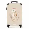 Roze zeepaardje tussen zeeplanten NBS - Handbagage koffer - Volwassenen Unisex middel -productfoto_recht