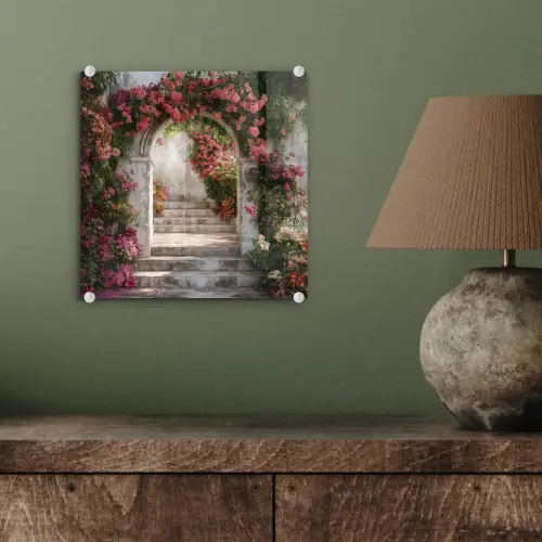Doorkijk - Rozen - Vintage - Poort plexiglas 5mm klein -sfeer3