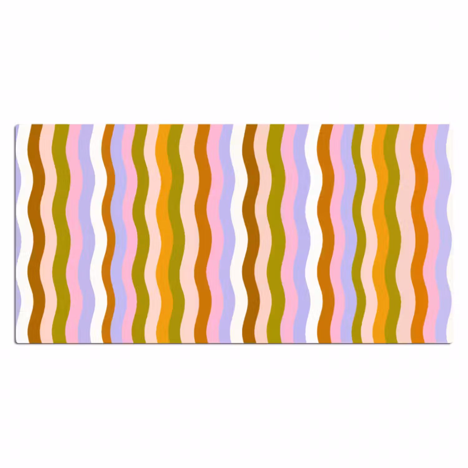 Schreibtischunterlage - Linien - Wellen - Pastellfarben - Muster