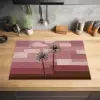 Illustratie - Bloemen - Vlakken - Abstract Inductie beschermer vinyl 3mm klein -sfeer5