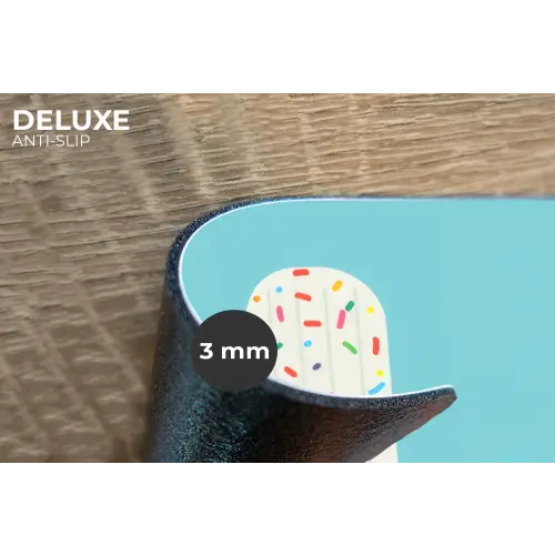Ijsje - Stokje - Sprinkles - Lichtblauw Placemat vinyl groot -closeup