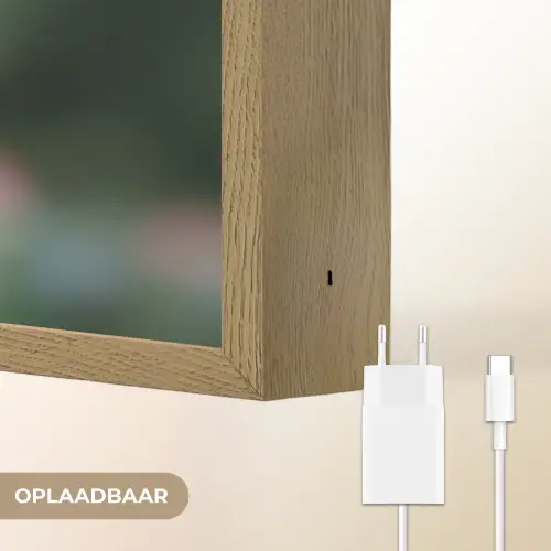 Sierlijke - Vlinder - Paarse - Bloemen Light Box met batterij (Wandlamp) middel -USP_websiteoplaadbaarNL