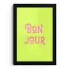 Groen - Roze bonjour - art-deco fotolijst zwart zonder passe partout klein -3d