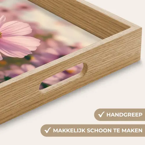 Bloemen - Paars - Wazig Dienblad Rechthoek middel -USP_HandgreepNL