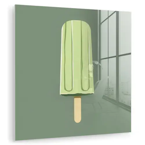 Groen - Waterijsje - Stokje - Illustratie plexiglas 5mm klein -zzzproduct_nieuw
