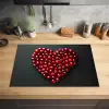 Kersen - Hart - Rood - Zwart Inductie beschermer vinyl 3mm klein -sfeer5