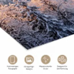 Bos - Bergen - Goud - Winter - Warm poster papier klein -tcloseup_DE