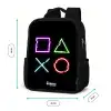 Knoppen van een gameconsole Rugzak - Zwart middel -productfoto_formaten