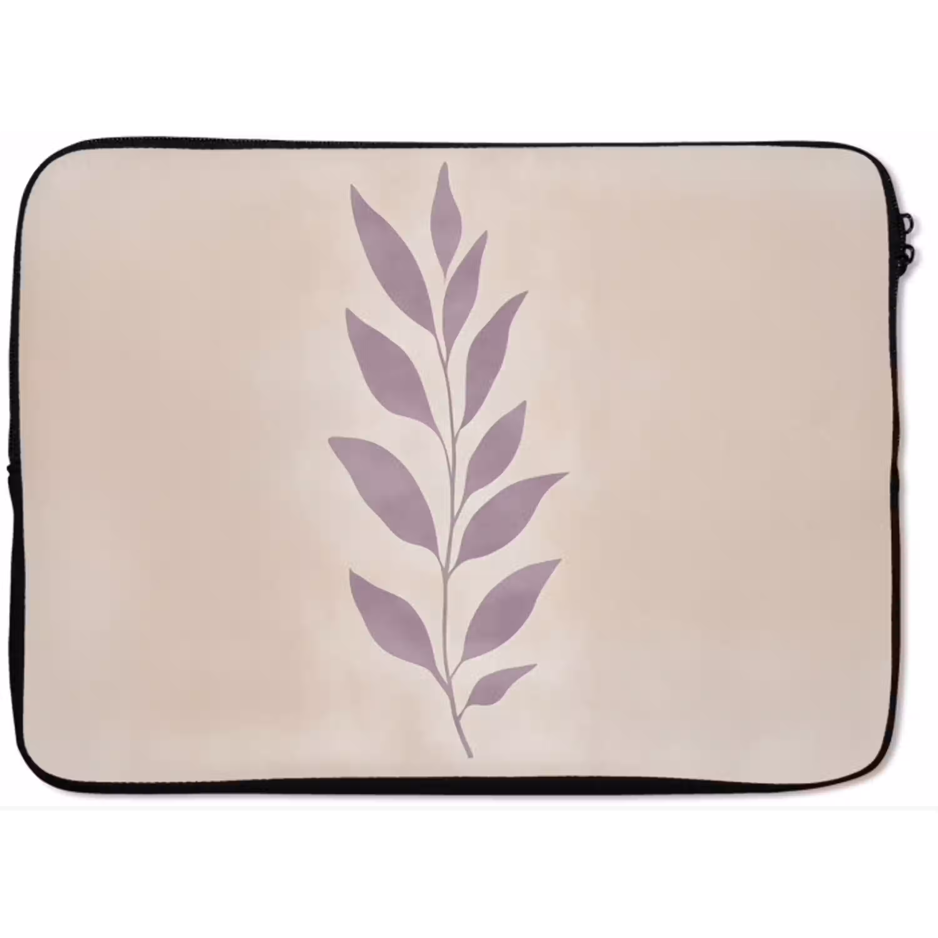 Tak - Bladeren - Minimalistisch - Beige laptophoes neopreen klein -zkaufland3dotto