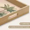 Tropisch landschap - palmbomen - Bloemen - Roze lucht Dienblad Rechthoek middel -USP_HandgreepNL