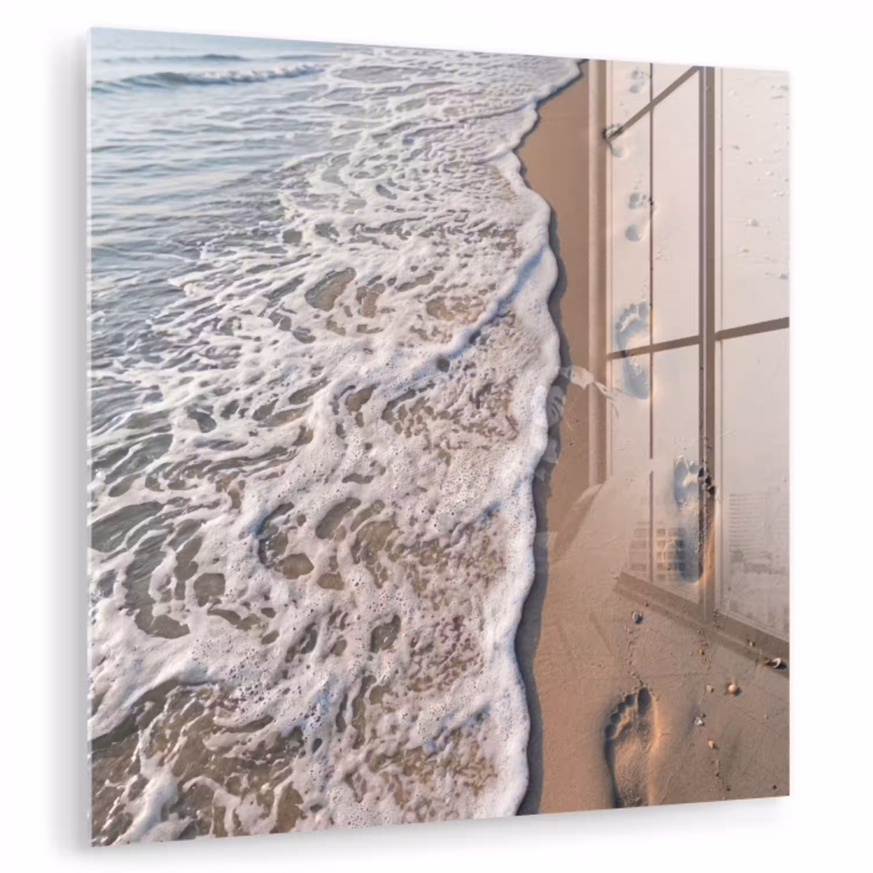 Voetstappen - Vloedlijn - Zee plexiglas 5mm klein -zzzproduct_nieuw