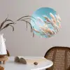 Siergras - Wind - Lichtbruin Wandcirkel behangsticker klein -sfeer3