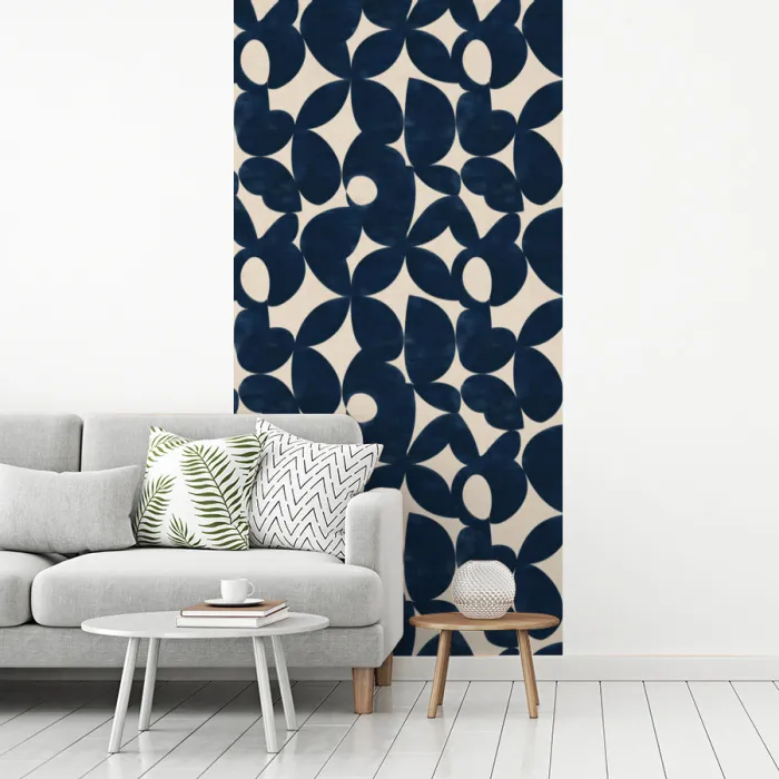 Modern - Geometrisch - Blauw fotobehang vinyl groot 64 -woonkamer