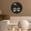 Kersen - Zwart - Goud - Chrome Akoestische PET Vilt - Rond klein -sfeer1