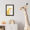 Vogel - Minimalistisch - Geel fotolijst zwart zonder passe partout klein -usfeer4_kinderkamer