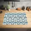 Flora - Modern - Blauw Inductie beschermer vinyl 3mm klein 276 -sfeer5