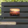 Landschap - Zonsondergang - Bloemenveld tuinposter los doek klein -sfeer3