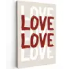 Love - Rood - Tekst canvas 2cm klein -z3d