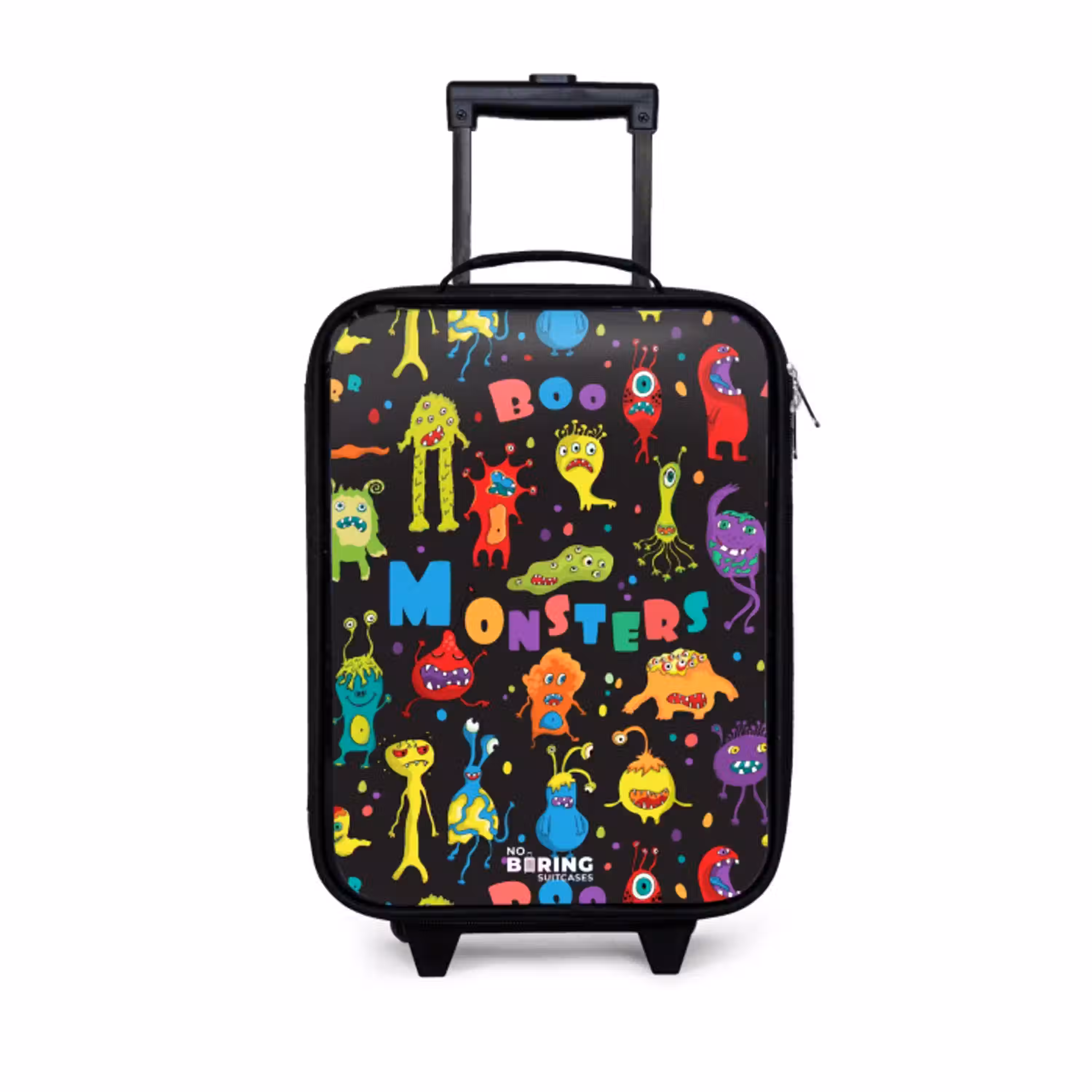 Patroon van monsters Kinderkoffer - Zwart klein -3d