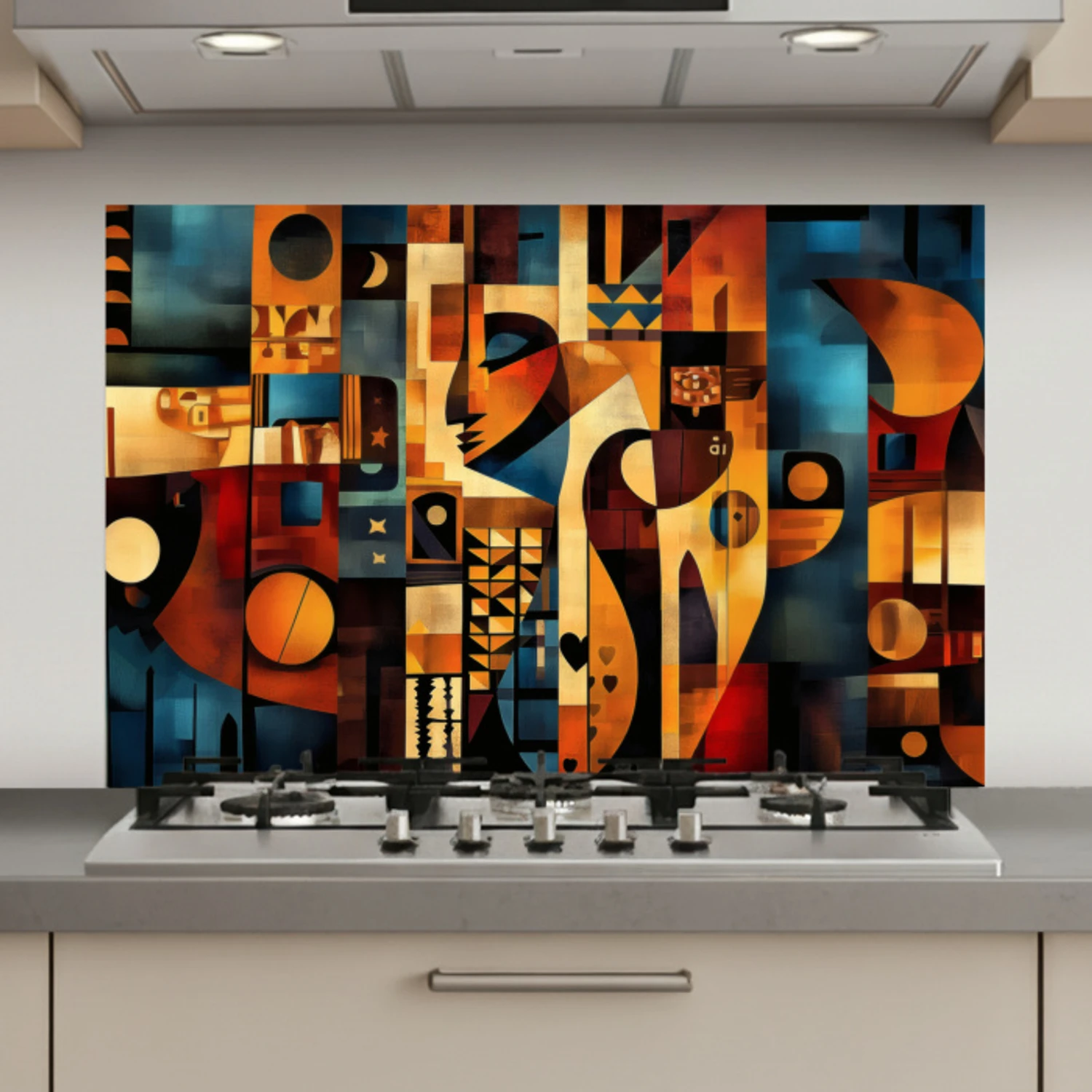 Figuren - Abstract - Symbolen keuken achterwand spatscherm klein -3d_website
