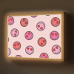 Smileys - Hartjes - Roze Light Box met batterij (Wandlamp) middel -z3d_website
