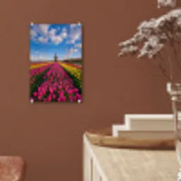 Tulpen - Holland - Molen - Kleurrijk plexiglas 5mm klein -sfeer5