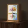 Boom - Kunst - Seizoenen - Lente - Herfst Light Box met kabel (Tafellamp) klein -z3d_website