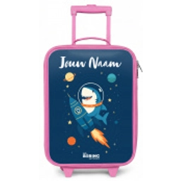 Dier - Ruimte - Planeet - Raket Kinderkoffer - Roze klein -zz3dotto