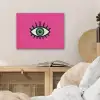 Minimalistisch - Oog - Roze PET vilt klein -sfeer3