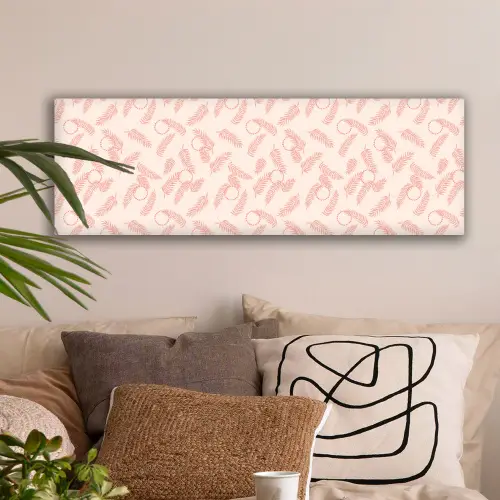 Roze - Veren - Patroon canvas 2cm klein 828 -sfeer1