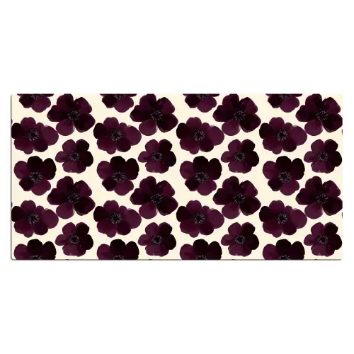 Bloemen - Aquarel - Paars Muismat XXL klein 681 -3d_leeg