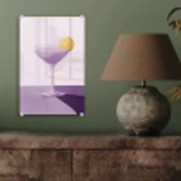 Cocktail - Paars - Minimalistisch - Citroen plexiglas 5mm klein -sfeer3