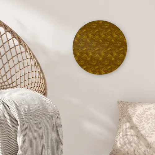 Goud - Vogels - Patroon Wandcirkel plexiglas klein 852 -sfeer5