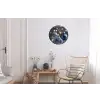 Kerstbal - Versierd - Blauw Wandcirkel aluminium klein -woonkamer