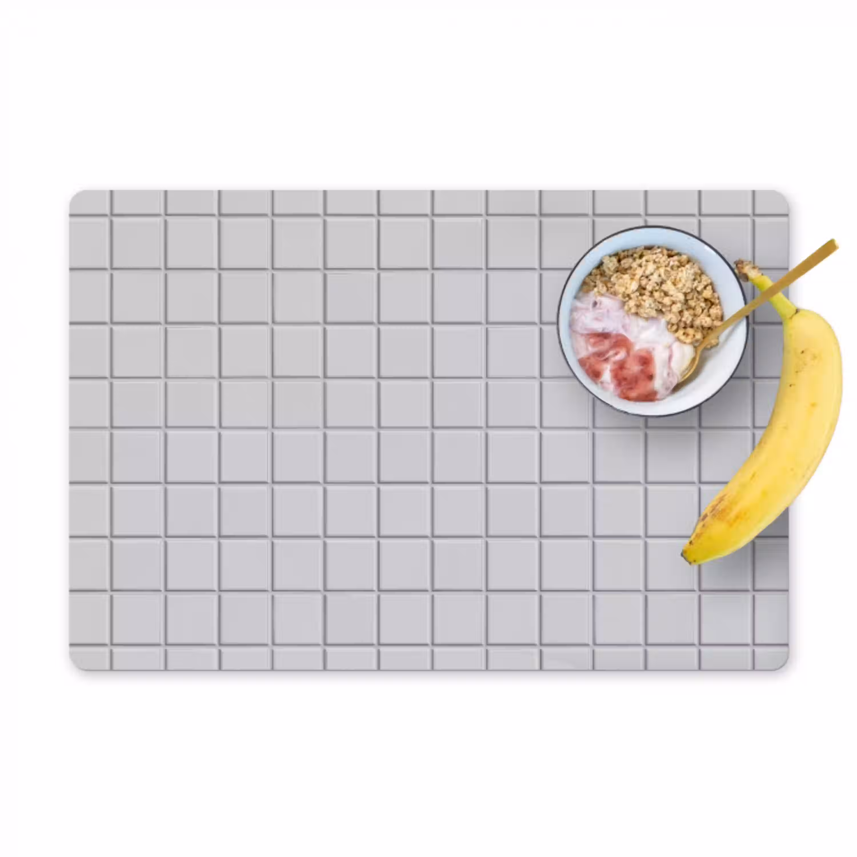 Patroon - Tegels - Licht - Grijs Placemat vinyl groot 368 -zzzproduct_Kitchenyeah-website