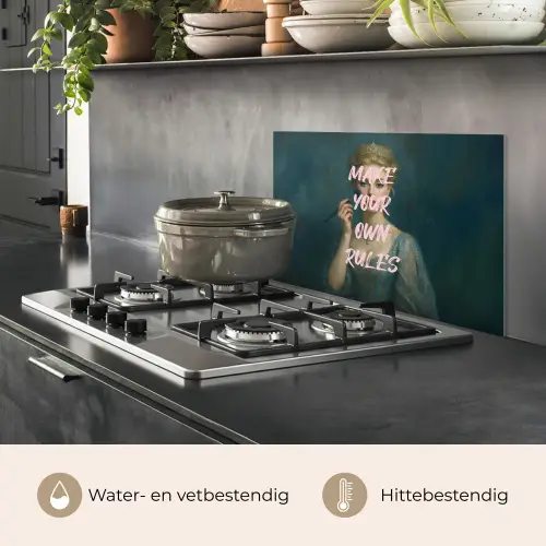 Klassiek - Sierlijk - Roze keuken achterwand spatscherm klein -usp_NL