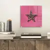 Ster - Luipaard - Print - Roze plexiglas 5mm klein -sfeer1