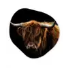 Schotse Hooglander - Horens - Zwart - Dieren - Natuur - Wild - Koe Wandcirkel Organisch Forex 3mm klein -3d