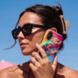 Kameleon - Tak - Gestreept - Bladeren Toughcase MagSafe Apple iPhone 17 klein -Sfeer2V