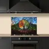 Boom - Seizoenen - Mozaïek - Bergen keuken achterwand spatscherm klein -sfeer1