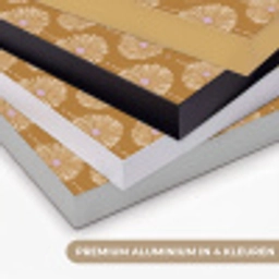 Bloemen - Modern - Oker Textielframe zwart klein 947 -USP_kleurenNL