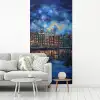 Grachten Amsterdam - Huizen - Stad - Kleurrijk fotobehang vinyl groot -woonkamer