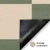 Schaakbord print - Groen - Beige - Blokjes Deurmat klein -antislip_NL