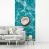 Kokosnoot - Water - Wit fotobehang vinyl groot -woonkamer