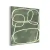 Abstract - Groen - Kunst - Modern aluminium wit klein -3d