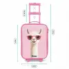 Lama - Wit - Zonnebril - Wimpers Kinderkoffer - Roze klein -productfoto_formaten