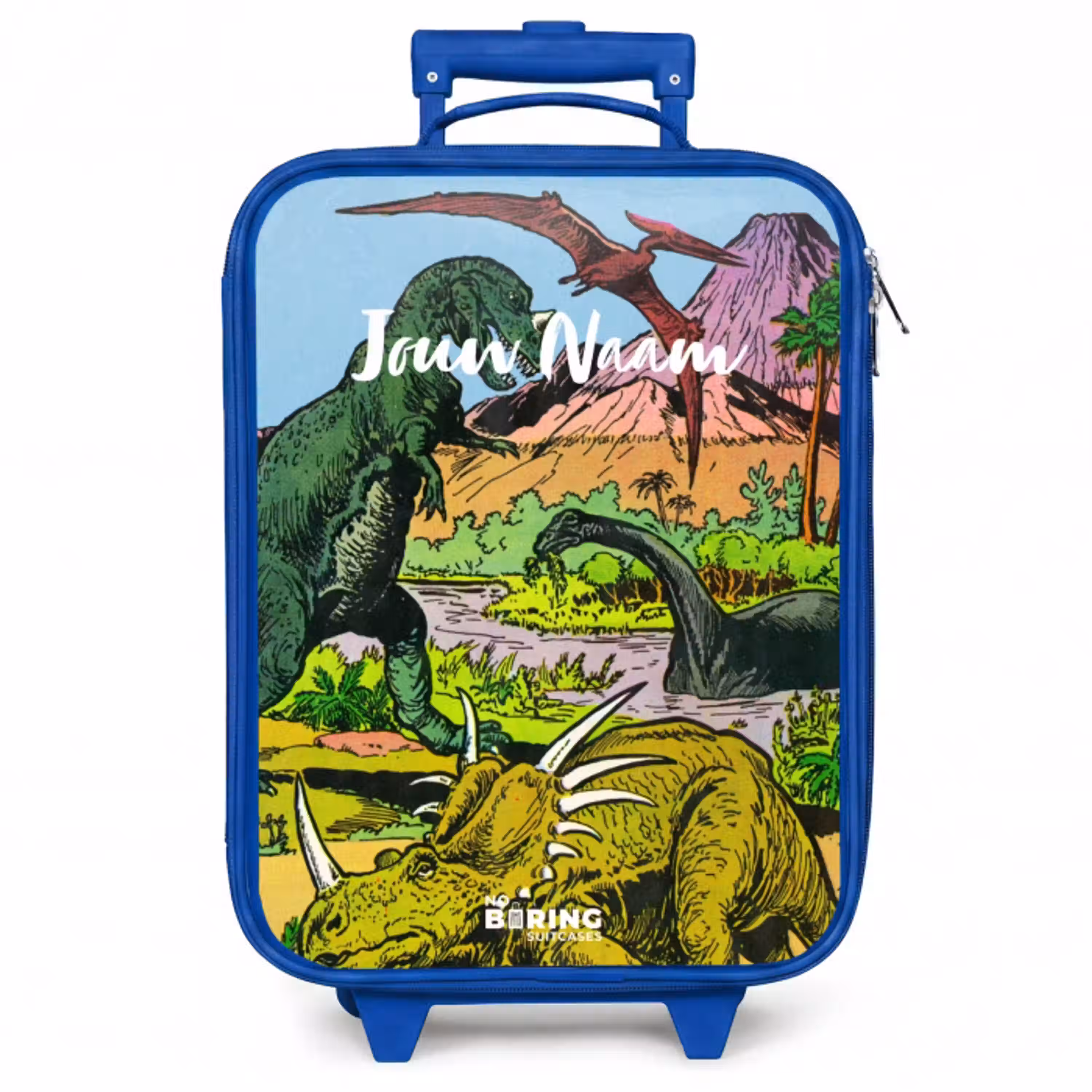 Feest in Dinosaurusland Kinderkoffer - Blauw klein -zzz_website3d