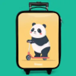 Panda - Step - Geel Kinderkoffer - Zwart klein -zzz_website3d_nbs